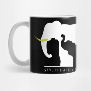 Save the African Elephants (Black) Mug